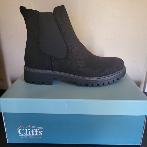 Cliffs by White Mountain Mastery Chelsea Boots Booties Womens 7.5 Black NIB - Picture 6 of 6